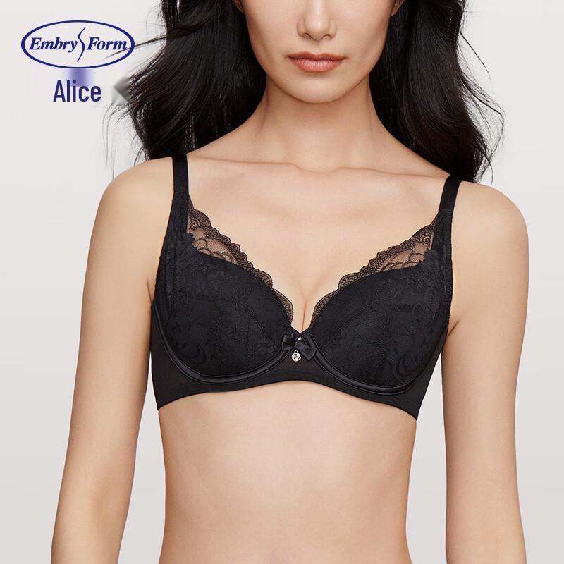 Aimer Women s Floral Lace Thin Push-Up Bra 75B чёрный