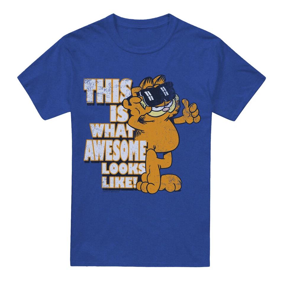 Garfield Awesome T-Shirt S-3XL, Royal L