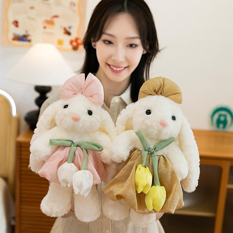 Rabbit Plushie Cute Toy Pp Cotton Filling Children Playroom Decor Children Gift