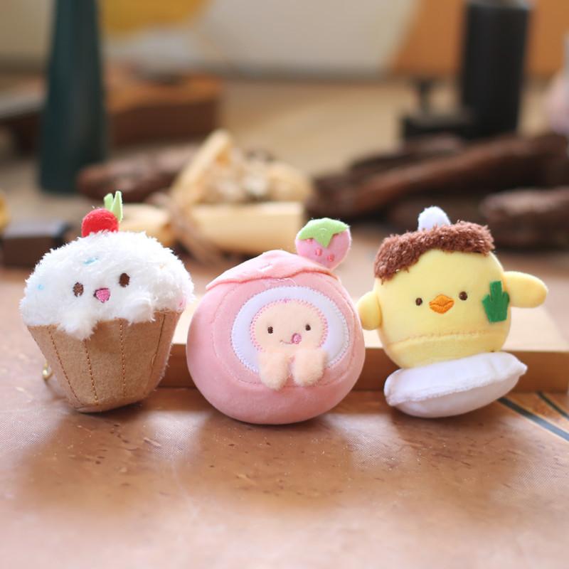 Chicken Pendant Cherry Plush Toy Keychain Stuffed Animal Accessory Teens For