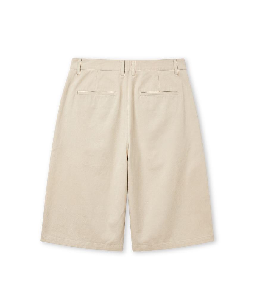 CONNECT KINLOCH Washed Cotton Bermuda Pants [Beige]