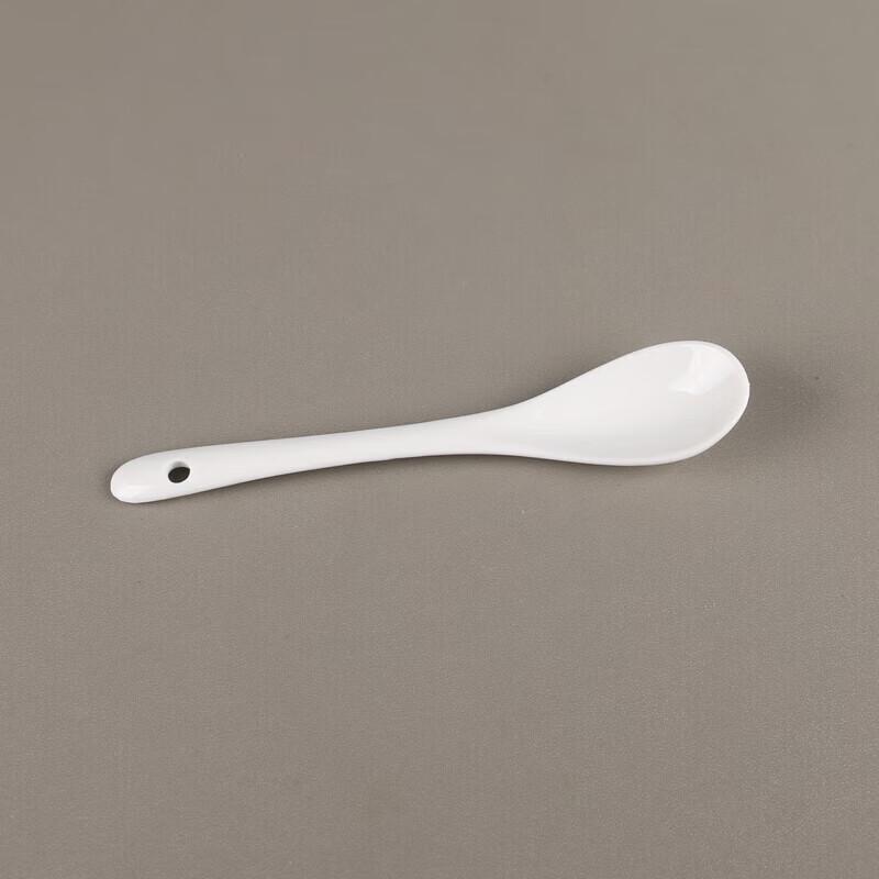 Huihuang Pure White Ceramic Coffee Spoons - 10-Pack