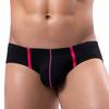 Men Briefs Sexy Low-rise U-Convex Soft Breathable Mesh Panties Patchwork Color Slim Fit Elastic Underwear Daily Wear