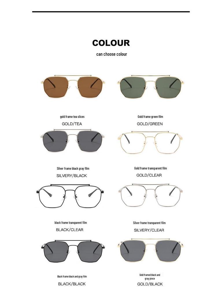 2026 Double Bridge Fashion Aviator Sunglasses - Men’s Street Style Sun Protection
