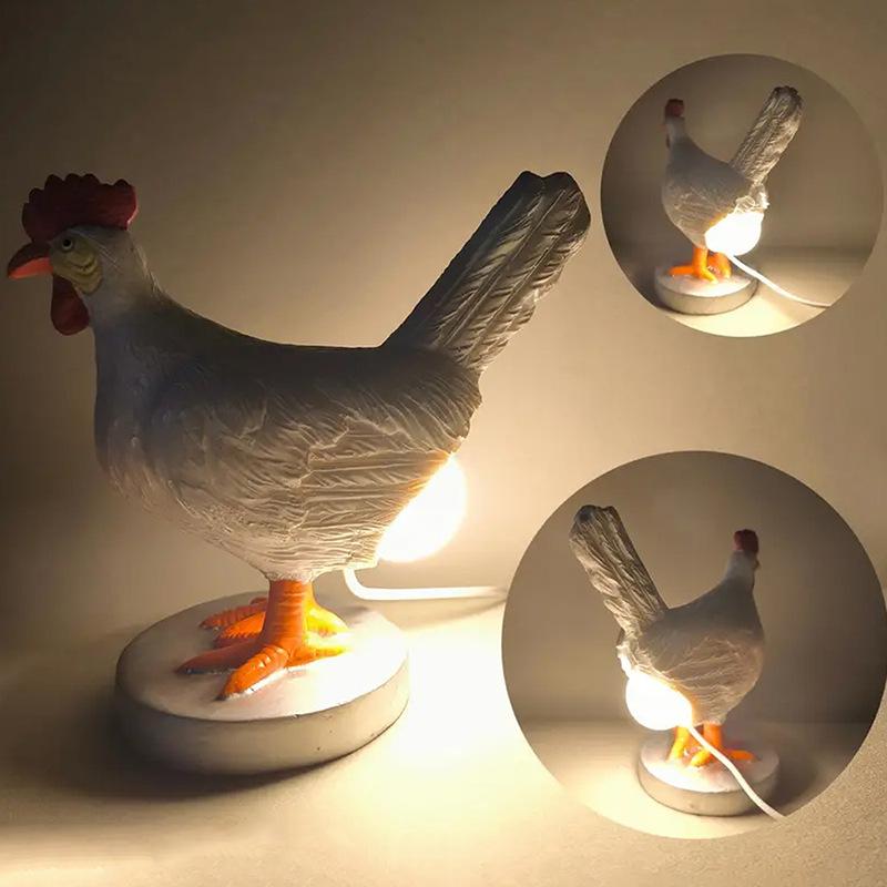 Dekorativa nattlampor Simulerade djur Heminredning Party Carnival Chicken Lamp Ornaments