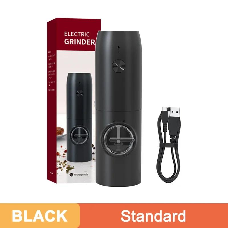 USB Rechargeable Electric Salt Pepper Grinder With Adjustable Roughness Freshly Ground Pepper Pepper Powder Grinder kitchen Tool