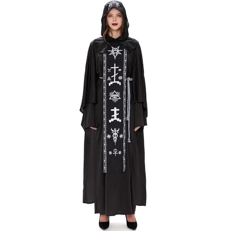 M-XL Halloween Kostüm, Paar Zauberer Hexe Zauberer Kostüm, Vampir Kostüm Papst Bühnenstück