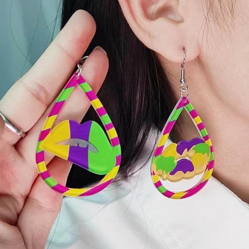 Fashion Carnival Earrings Bohemian Colorful Dangle Drop Earrings Brazilian Sambas Dancer Ear Accessories Pendant Earrings