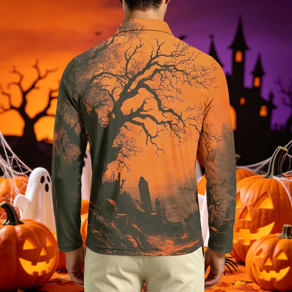 Men's Long Sleeve Casual T-Shirt Crew Neck Printed Graphic Tee Comfortable Fit Lightweight Material Suitable for Everyday Wear