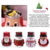 Practical Plastic Christmas Candy Jar Transparent Strong Snowman Ornament Storage Box Large Capacity Plastic Cookie Jars