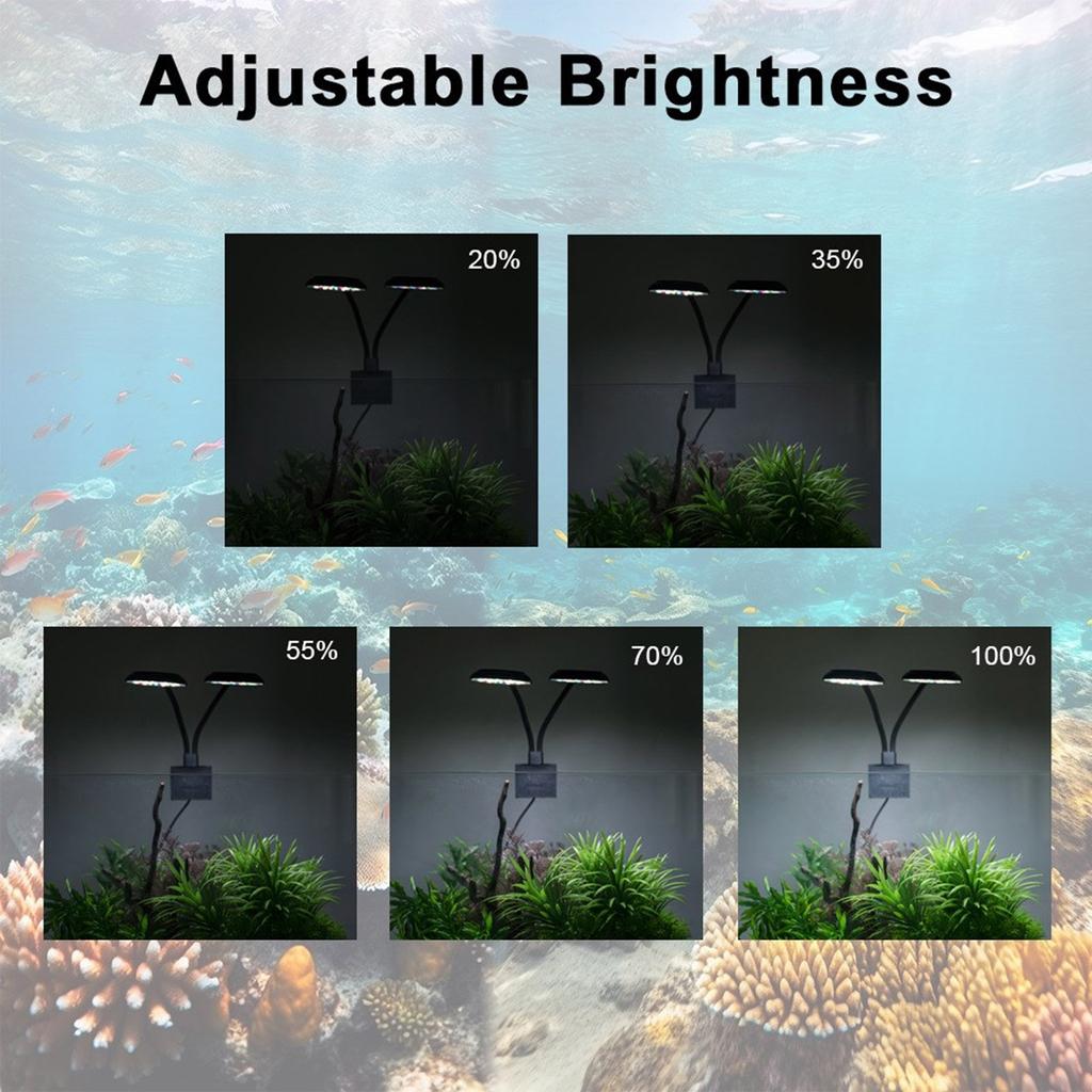 Aquariums LED Light 6/7w LED for Small Size Fish Tanks Clip On Type Aquariums Light with Clip Adjustable Light Color
