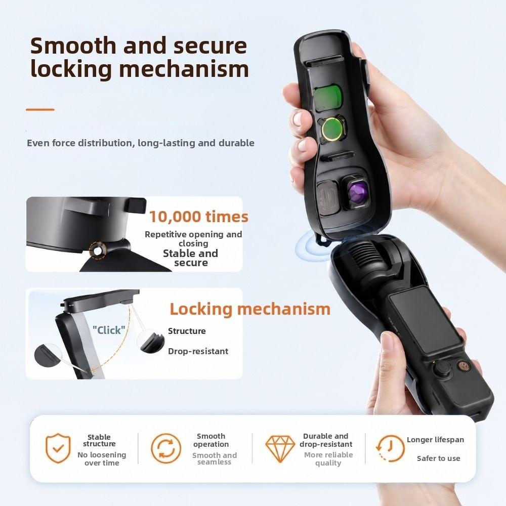 With Lens Filter Slots Full Body Protective Cover Flip Cover Storage Case for DJI Osmo Pocket 3/4