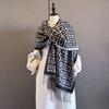 Herbst und Winter neuer Jacquard-Schal aus Imitatkashmir Damen verdickter warmer langer Fransen-Temperamentschal vielseitiges Schultertuch