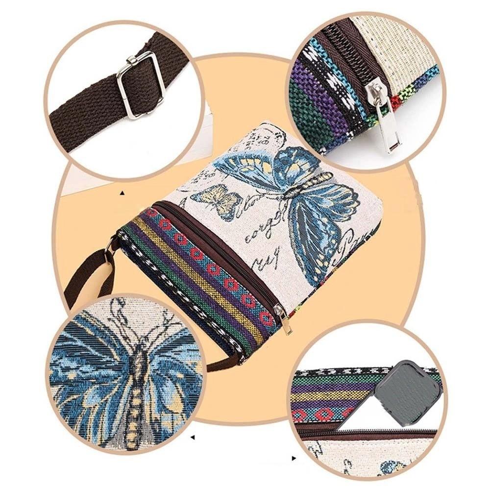 Embroidery Cute Elephant Cloth Bag Large Capacity Animal Shoulder Bag  Girls