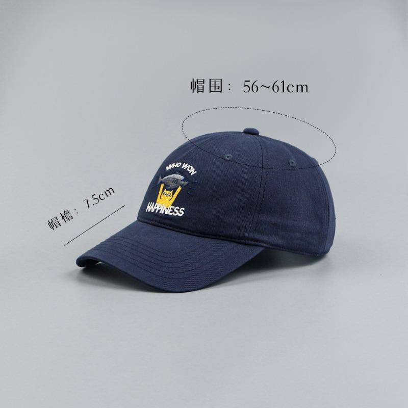 Street Hat Couple Baseball Cap Cartoon Embroidery Cap Sun Cap Outdoor Leisure Sun Protection