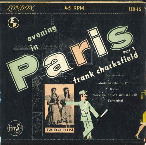 

7inch Record FRANK CHACKSFIELD & HIS ORCHESTRA - Evening In Paris Vol. 3 LEB15 LONDON 1955 Japan Pop Used