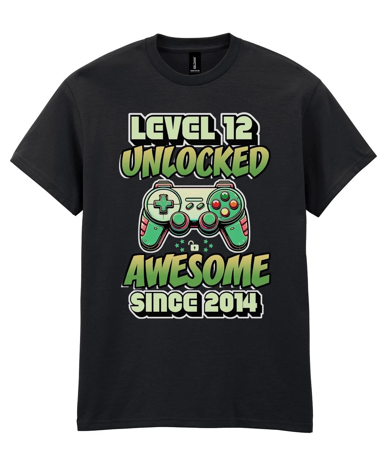 Kids Gaming T-Shirt 12th Birthday Awesome 2014 Level 12 Unlocked Christmas Gamer 150