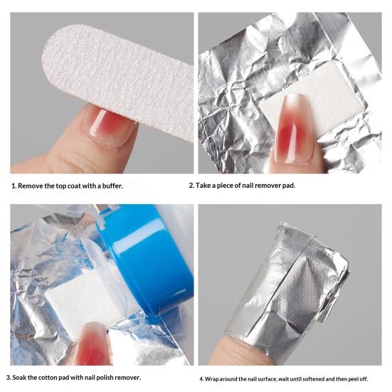 100/200/400Pcs Nail Polish Remover Foil Wrap Kit Soak Off Gel Remover with Cotton Pad Home Salon Nail Polish Removal Tools Kit