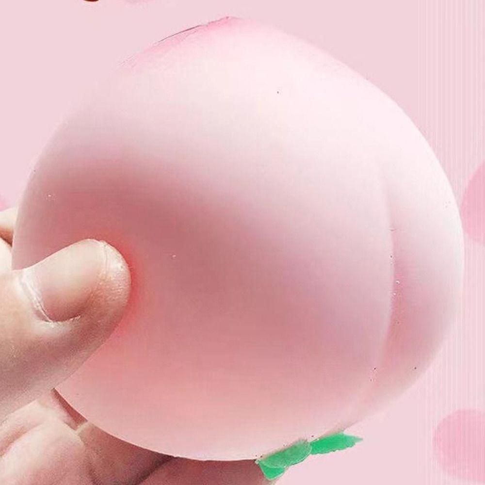 Flexible Material Peaches Pinch Toys Comfortable Touch Peach Squeeze Ball   Office Worker