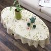 Oval Tea Table  American Fresh Small Broken Flower Tablecloth Cotton Linen New Year's Tablecloth  Coffee Table for Living Room