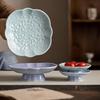High-Footed Chinese Ceramic Snack Plate