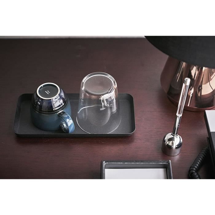 Plateau d'appoint - yamazaki - home tower - noir - acier - plat