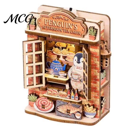 Cute Store Theme Magnet Mini Refrigerator Magnets, DIY 3D Puzzle Magnetic Building Blocks, Scene Assemble Stacking Construction Toy for Kids, Creative