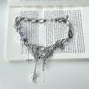 Rhinestone Butterfly Flower Necklace Tassel Women's Choker Fashion Vintage Metal Necklace  Gifts