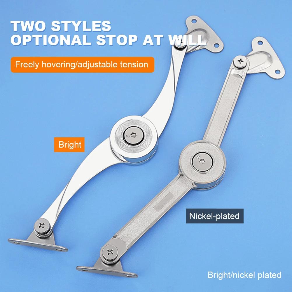 Lid Lift Up Stay Buffer Damper Folding Hinges Lid Stays with Soft Close Stop In Any Position for Wardrobe Cabinets Door