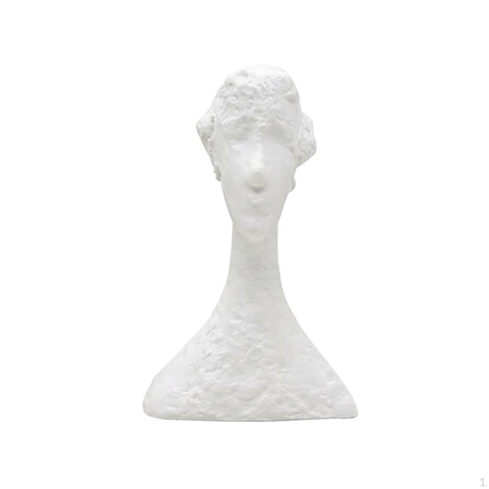 Modernist Figure Sculpture Modern Elegant Female Head Statue Minimalist Abstract Human Bust for TV