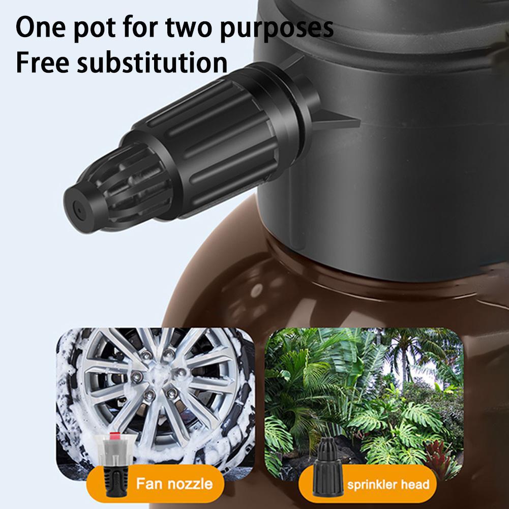 2L Hand Pump Foam Sprayer Hand-Held Watering Can Air Pressure Sprayer Plastic Disinfection Water Bottle Car Cleaning Hand Pump