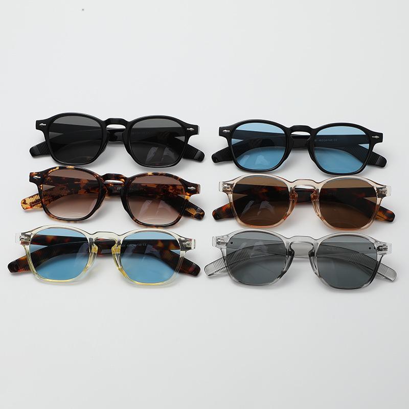 2351 Fashionable Retro Rice Nail Sunglasses, Small Frame Round Glasses, Trendy Street Sunglasses