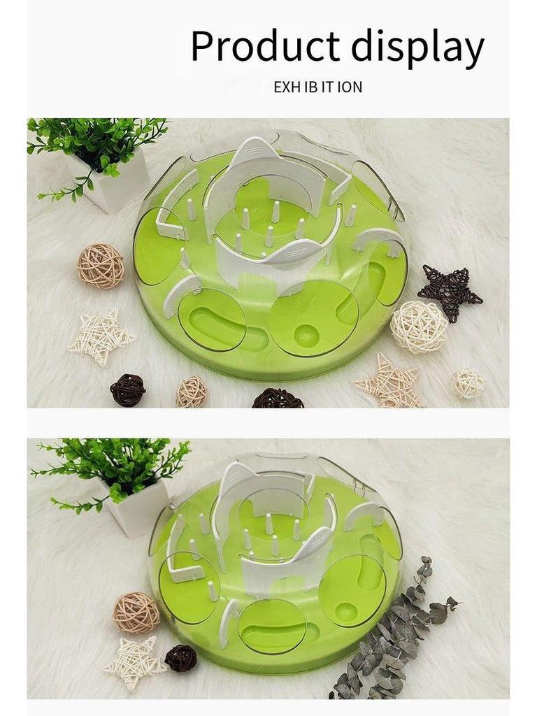 Grenzüberschreitendes Katzenlabyrinth Slow Feeder Puzzle-Napf - Anti-Schling-Trainingsspielzeug