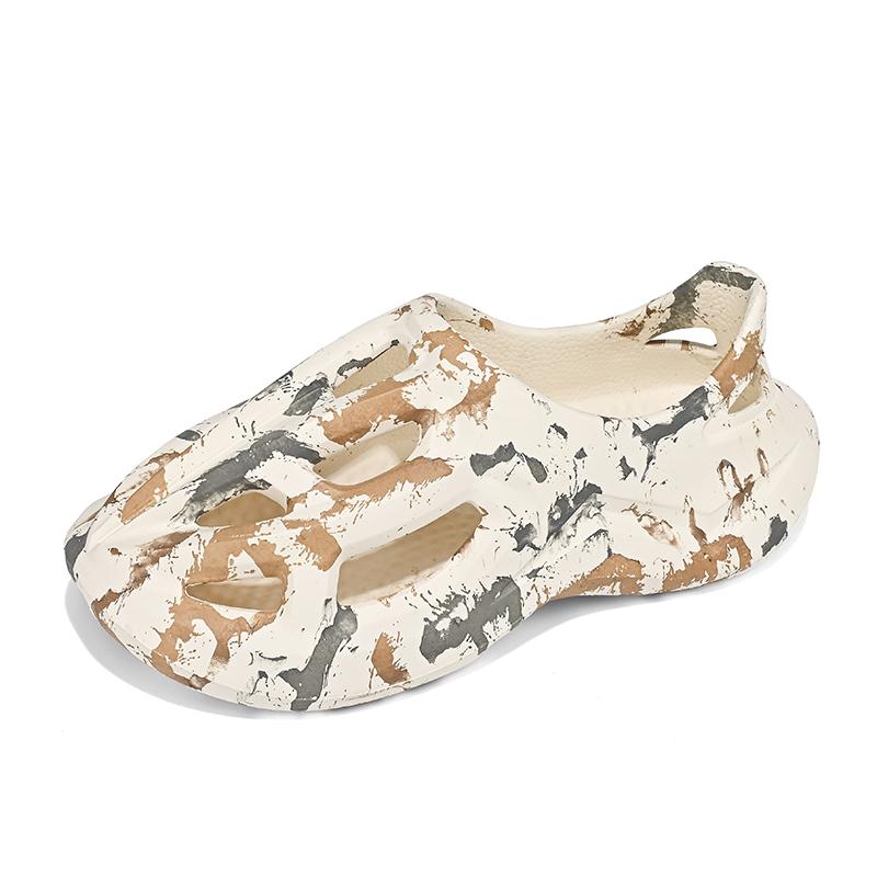 Unisex Beach Sandals EVA Women Men Hollow Garden Shoes Tie-dyed Designer Hole Slippers Sneakers Water Shoes Slip On Foam Runner