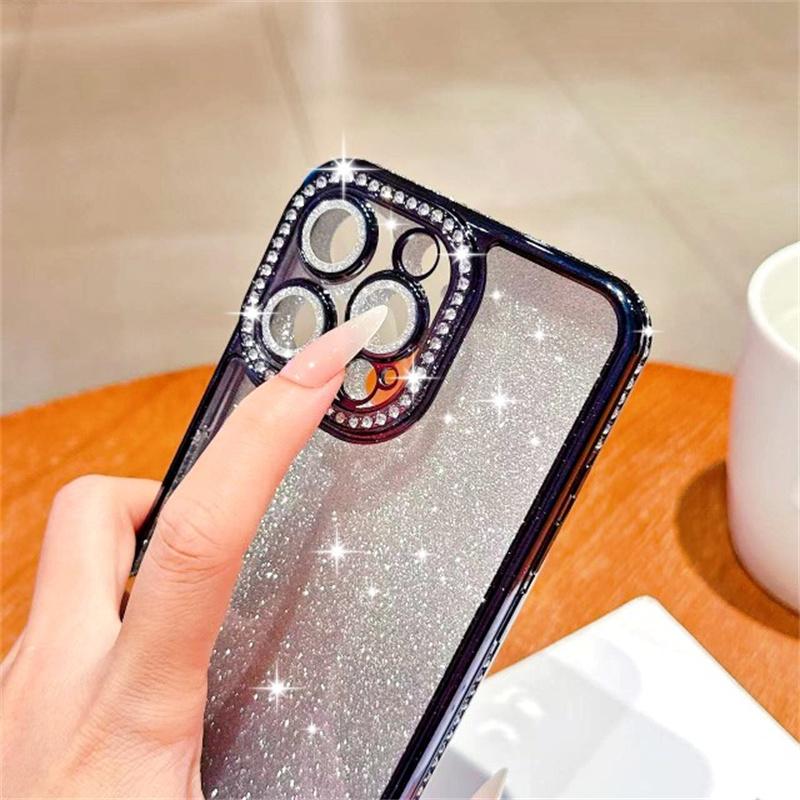 Brokatowe Błyszczące Etui na iPhone 16 15 Pro Max 14 Plus 13 12 Pokrowiec Samsung Galaxy S25 Edge S23 Ultra S24 FE A56 A36 A26 A16 A55 A35 A25 A15 A54 A34 A14