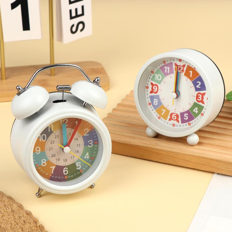 Kids Learning Alarm Clock Cute Colorful Silent Wake Up Clock for Children Bedroom Home Portable Travel Use