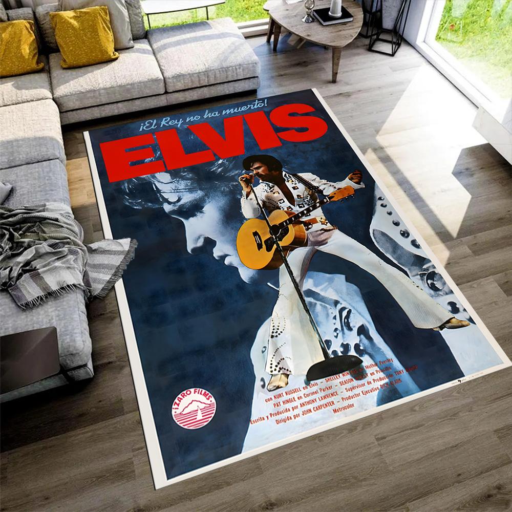 Elvis Presley Floor Mat Design for Hallway Dormitory Entryway Bedrooms Antislip Carpet Anime Office Decor Birthday/Christmas Gift