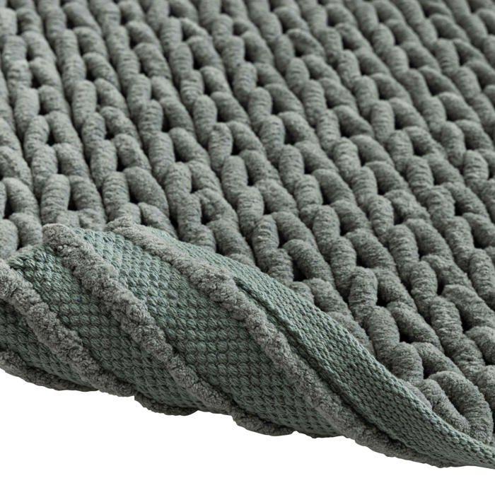 Tapis de bain - EDEN - Arielle - Chenille effet relief - 50 x 80 cm - Terracotta