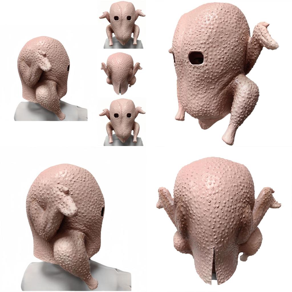 Chicken Mask Latex Costume Accessory For Halloween And Party Events