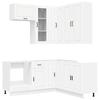 Kitchen Unit PORTO 8 Pcs White Engineered Wood