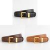 Genuine Leather Womens Belt For Casual And Business Wear With Metal Buckle