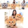 Cute And Creative 3d Cat Head Cushion Soft Plush Alien Cat Pillow Gift
