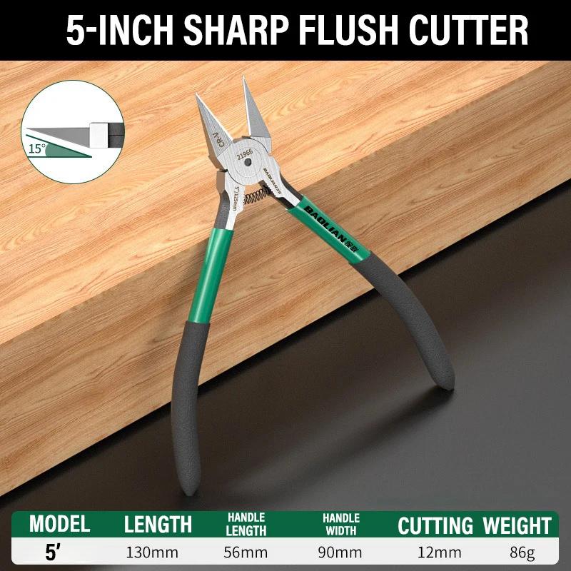 Diagonal Cutting Pliers Scissor Style Electrician Side Cut Pliers High Hardness Thin Edge Manual Hand Steel Durable Use Workshop