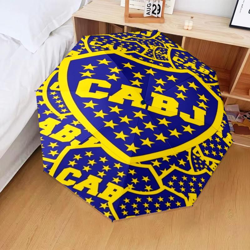 1PC Boca Football Club Printed Umbrella Folding Umbrella, Automatic Umbrella 8-Frame for Travel, Camping Fan Gifts Christmas Gifts
