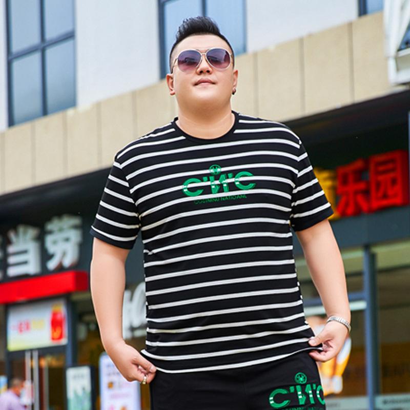 Men's Plus Size Big Tall Black T-Shirt Summer Oversized Cotton Tee 2XL-7XL