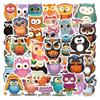 60 Owl Cartoon Graffiti Stickers for Notebooks & Luggage - DIY Personality Stickers