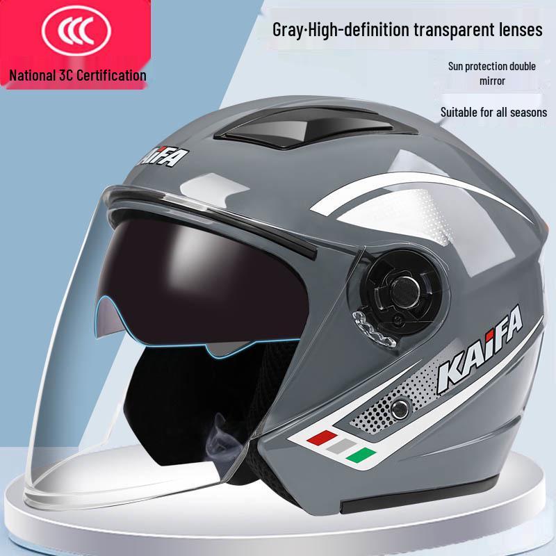 GB Certified Universal Helmet: Half Helmet for Men & Women, Anti-Fog, Four-Season Comfort, Safety Assurance