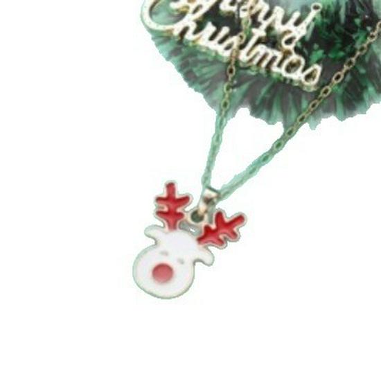 Cross-border Christmas Wish Tree Snowman Reindeer Bells Necklace