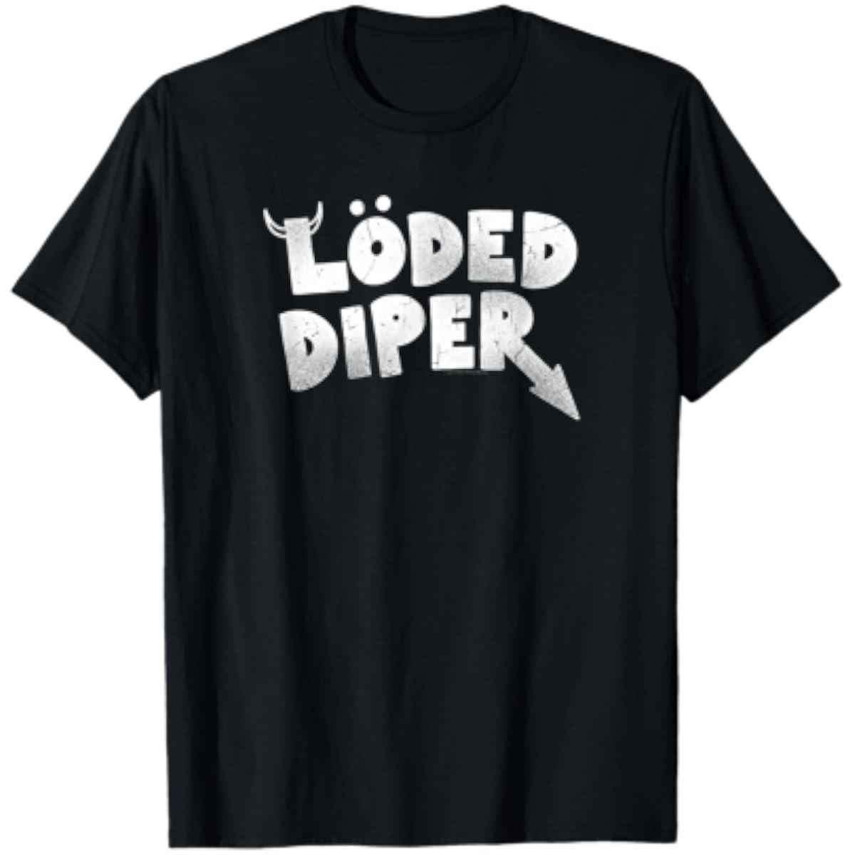 Loded Diper Funny Rock Style Graphic T-Shirt Parody Humor Unisex Tee S разноцветный
