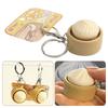Steamed Bun Clicker Keychain Stress Relief Fidgets Toy Cute Key Rings For Phone Bag Decoration